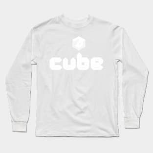 All White cube T-Shirt - Party - Vintage Summer Long Sleeve T-Shirt